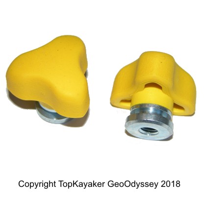 Yellow Tri-Wing-Nut, pair (M6)