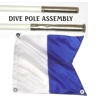 20x24 Alpha Flag w/ 6ft Pole, blue