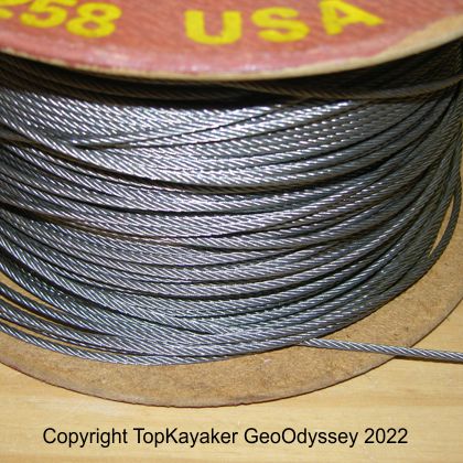 Heavy Duty Rudder Cable (sold by the foot)